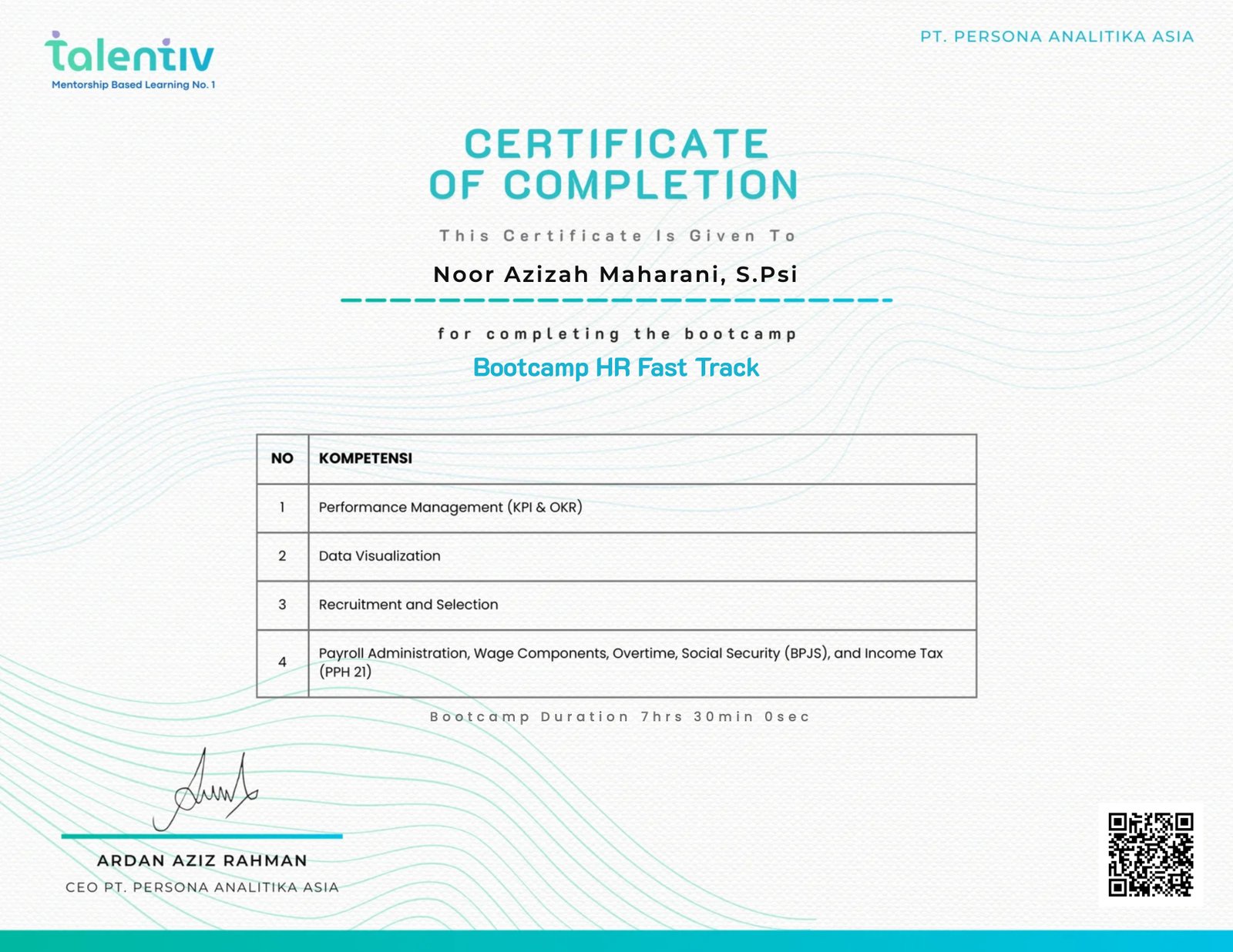 Bootcamp HR Fast Track