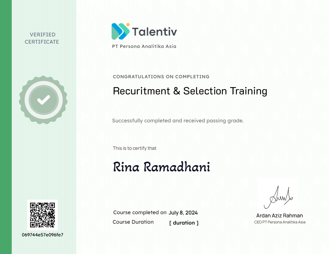Recruitment & Selection Training