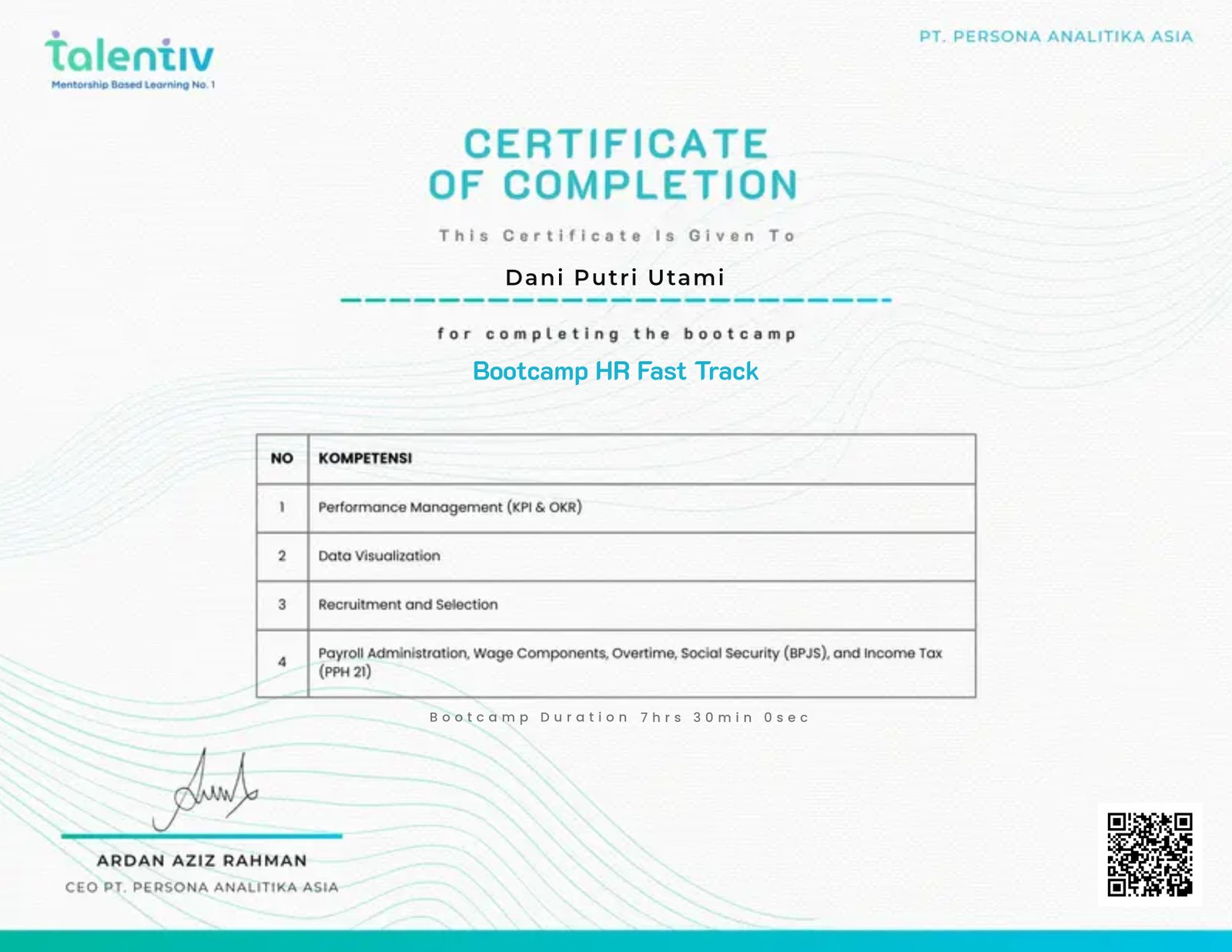 Bootcamp HR Fast Track