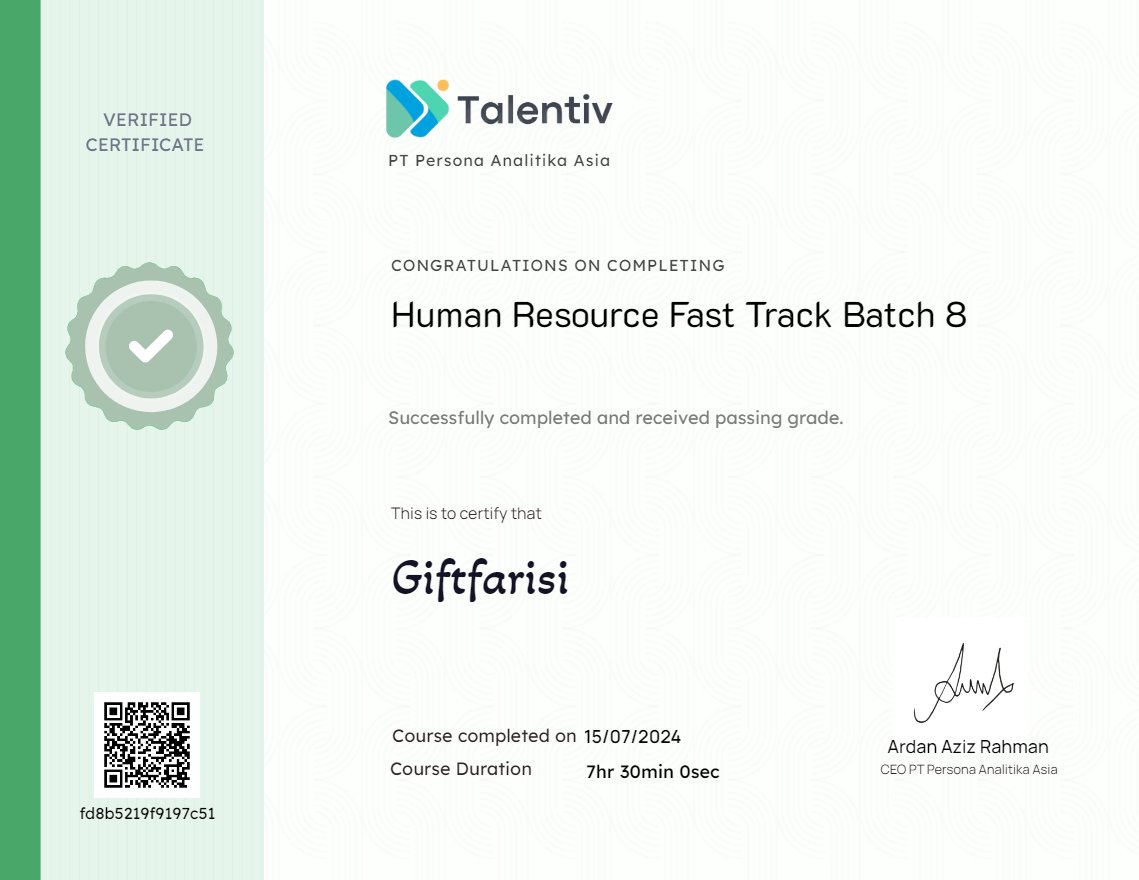 Human Resource Fast Track Batch 8