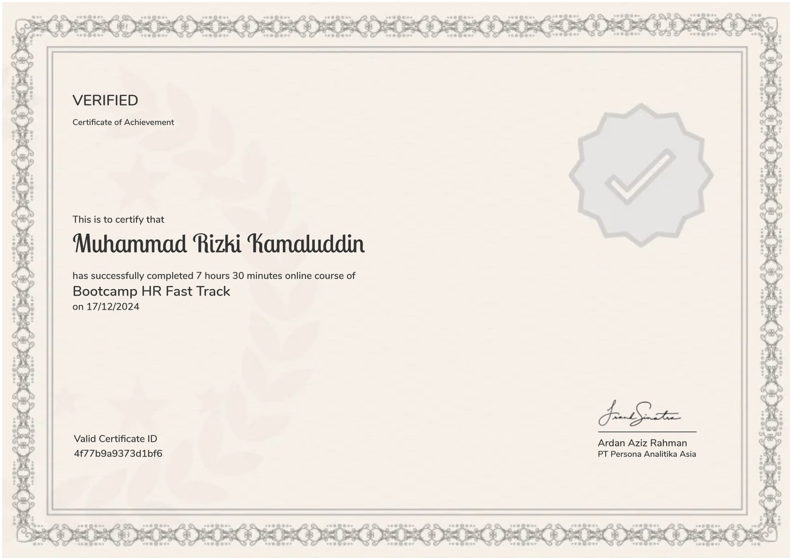 Bootcamp HR Fast Track