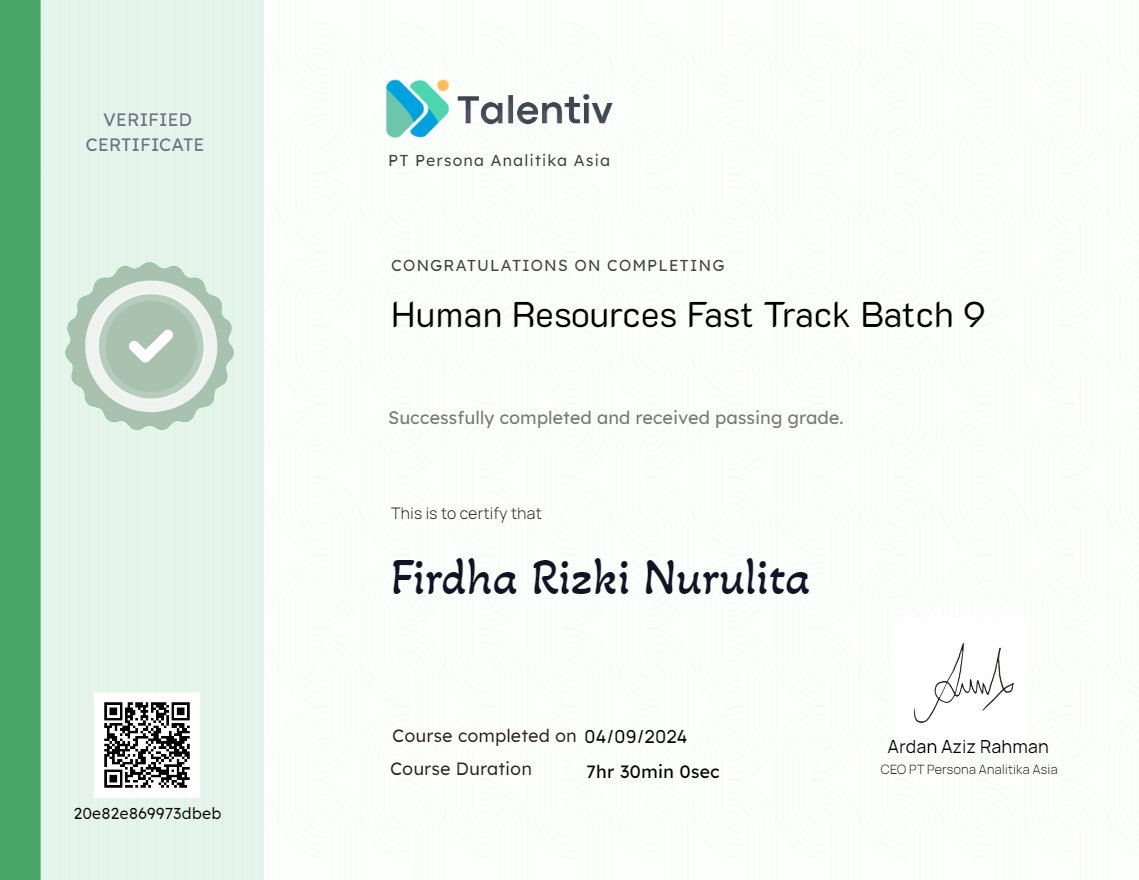 Human Resources Fast Track Batch 9