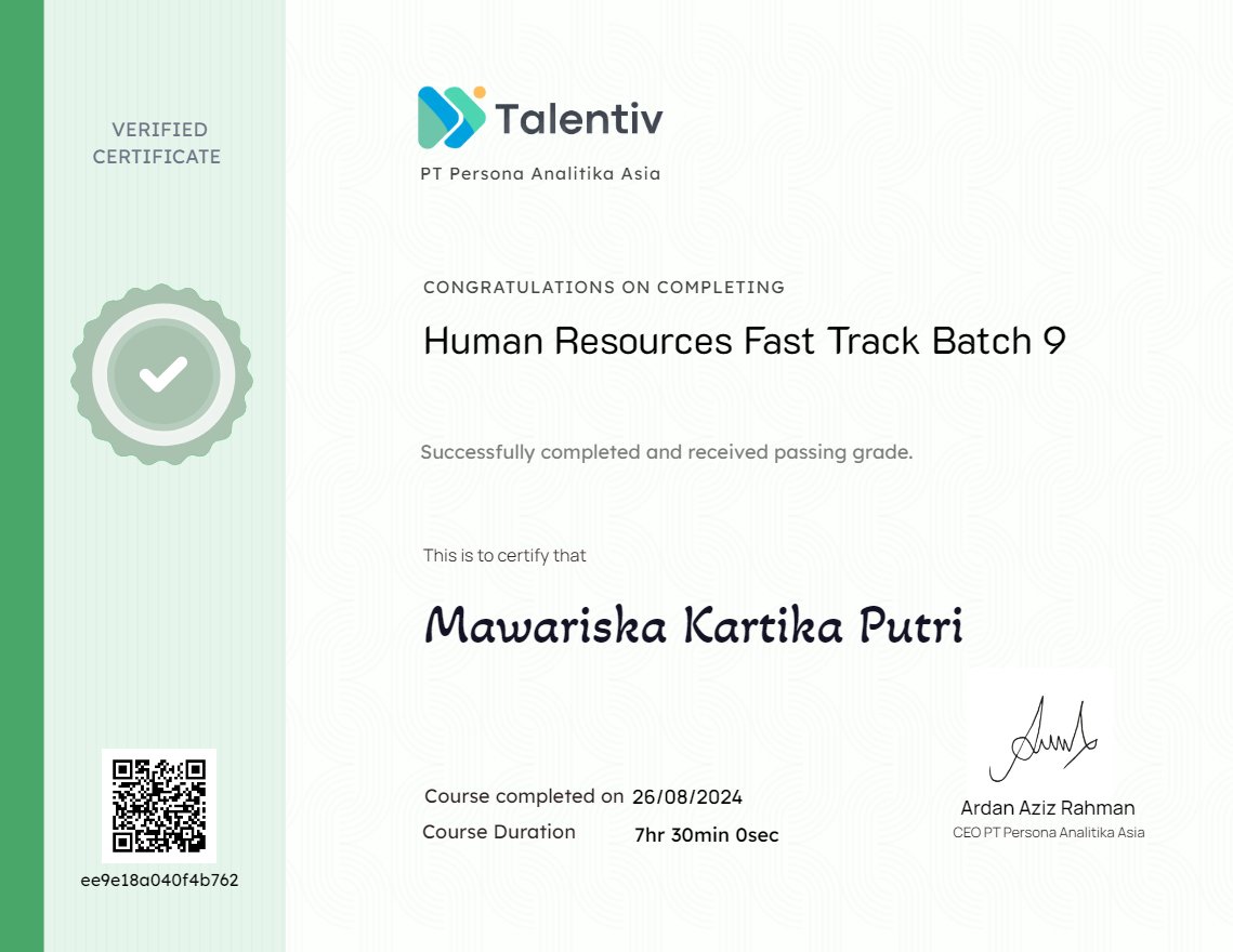 Human Resources Fast Track Batch 9
