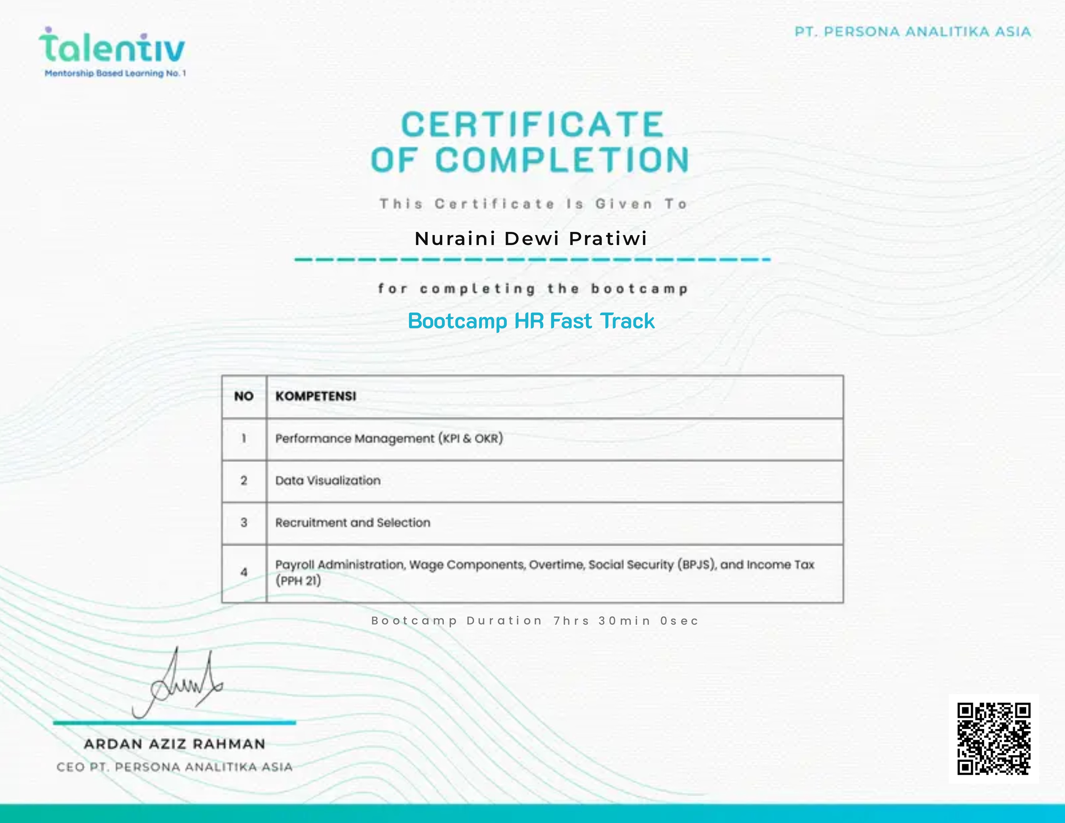 Bootcamp HR Fast Track