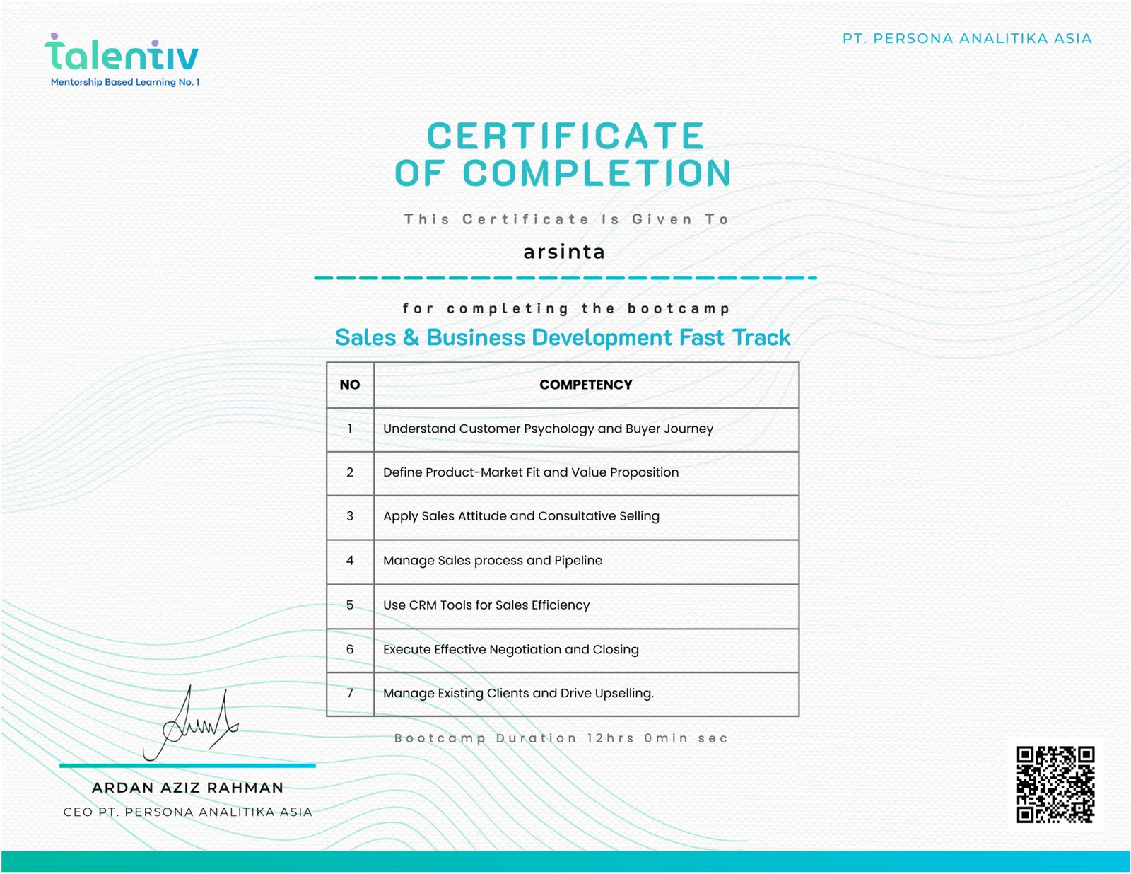 Sales & Business Development Fast Track