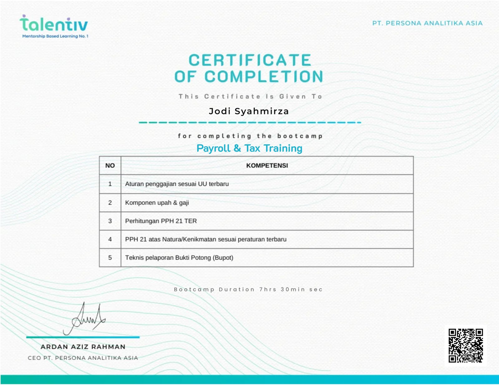Payroll & Tax Training