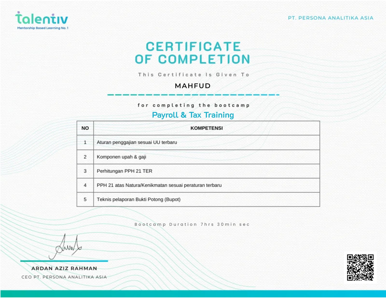Payroll & Tax Training
